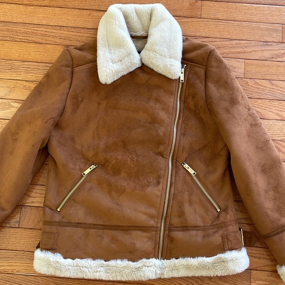 Hollister Faux Suede Biker Jacket Size Medium - Picture 5 of 5